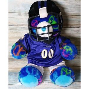 Build-A-Bear Workshop NFL Baltimore Ravens Teddy Bear Plush Stuffed Animal 16"